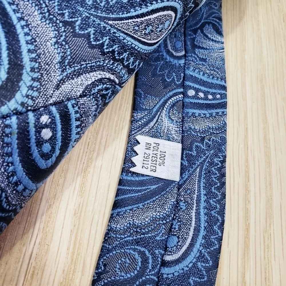 Blue Paisley Career Work Formal Tie